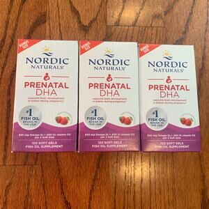 BNIB SEALED Nordic Naturals Prenatal DHA Strawberry x 3 | 360 capsules